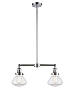 Olean - 2 Light - 22 inch - Polished Chrome - Stem Hung - Adjustable Island Light (3442|209-PC-G324-LED)