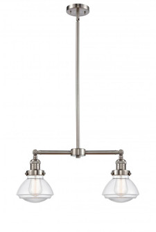 Olean - 2 Light - 22 inch - Brushed Satin Nickel - Stem Hung - Adjustable Island Light (3442|209-SN-G322)