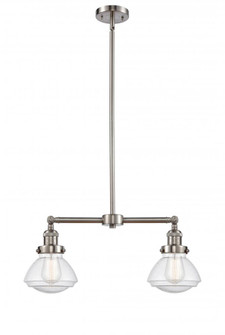 Olean - 2 Light - 22 inch - Brushed Satin Nickel - Stem Hung - Adjustable Island Light (3442|209-SN-G324)