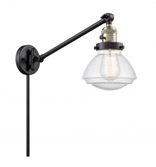 Olean - 1 Light - 9 inch - Black Antique Brass -Adjustable Swing Arm (3442|237-BAB-G324-LED)