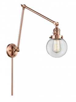 Beacon - 1 Light - 6 inch - Antique Copper -Adjustable Swing Arm (3442|238-AC-G202-6-LED)