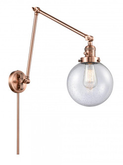 Beacon - 1 Light - 8 inch - Antique Copper -Adjustable Swing Arm (3442|238-AC-G204-8-LED)