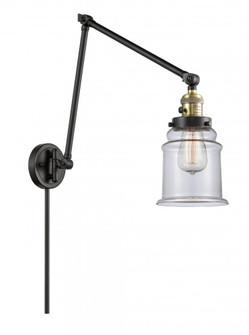 Canton - 1 Light - 6 inch - Black Antique Brass -Adjustable Swing Arm (3442|238-BAB-G182)