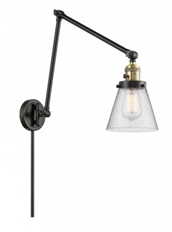 Cone - 1 Light - 8 inch - Black Antique Brass -Adjustable Swing Arm (3442|238-BAB-G64-LED)