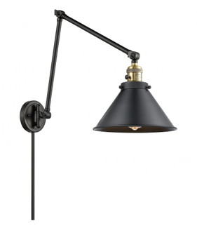 Briarcliff - 1 Light - 10 inch - Black Antique Brass -Adjustable Swing Arm (3442|238-BAB-M10-BK-LED)
