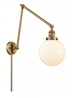 Beacon - 1 Light - 8 inch - Brushed Brass -Adjustable Swing Arm (3442|238-BB-G201-8)