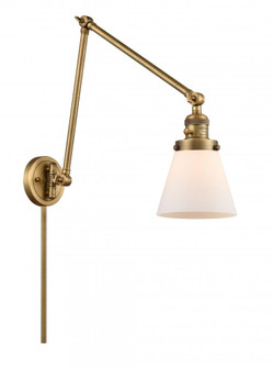 Cone - 1 Light - 8 inch - Brushed Brass -Adjustable Swing Arm (3442|238-BB-G61-LED)