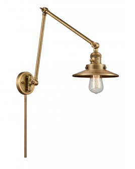 Railroad - 1 Light - 8 inch - Brushed Brass -Adjustable Swing Arm (3442|238-BB-M4-LED)