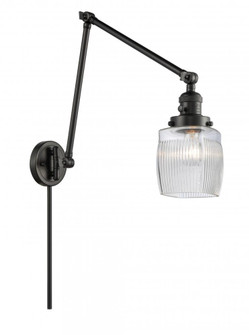 Colton - 1 Light - 8 inch - Matte Black -Adjustable Swing Arm (3442|238-BK-G302-LED)