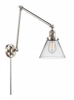 Cone - 1 Light - 8 inch - Polished Nickel -Adjustable Swing Arm (3442|238-PN-G42)