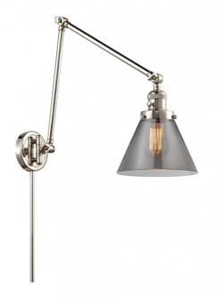 Cone - 1 Light - 8 inch - Polished Nickel -Adjustable Swing Arm (3442|238-PN-G43-LED)
