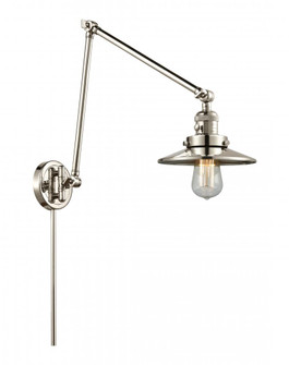 Railroad - 1 Light - 8 inch - Polished Nickel -Adjustable Swing Arm (3442|238-PN-M1-LED)