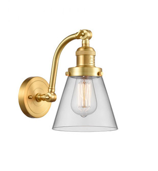Cone - 1 Light - 7 inch - Satin Gold - Adjustable Sconce (3442|515-1W-SG-G62-LED)