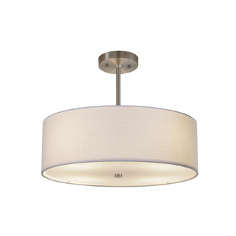 Classic 18'' Drum Pendant (254|FAB-9591-WHTE-NCKL)