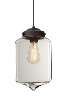 Besa Olin Pendant For Multiport Canopy Bronze Clear 1x4W LED Filament (127|J-OLINCL-EDIL-BR)
