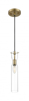 Spyglass - 1 Light Mini Pendant with Clear Glass - Vintage Brass Finish (81|60/6856)