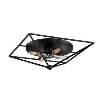 Legend - 4 Light Flush Mount with- Black and Polished Nickel Finish (81|60/7007)
