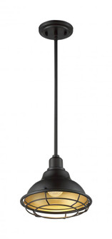 Newbridge - 1 Light Pendant with- Dark Bronze and Gold Finish (81|60/7013)