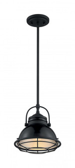 Upton - 1 Light Pendant with- Black and Silver & Black Accents Finish (81|60/7063)