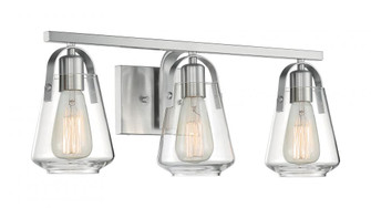 Skybridge - 3 Light Vanity with Clear Glass - Brushed Nickel Finish (81|60/7113)