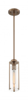 Marina - 1 Light Mini Pendant with Clear Glass - Burnished Brass Finish (81|60/7150)