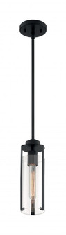 Marina - 1 Light Mini Pendant with Clear Glass - Matte Black Finish (81|60/7160)