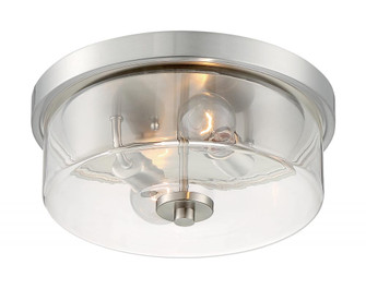 Sommerset - 2 Light Flush Mount with Clear Glass - Brushed Nickel Finish (81|60/7168)