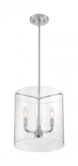 Sommerset - 3 Light Pendant with Clear Glass - Brushed Nickel Finish (81|60/7177)