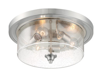 Bransel - 3 Light Flush Mount with Seeded Glass - Brushed Nickel Finish (81|60/7191)