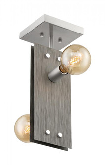 Stella - 2 Light Semi-Flush with- Driftwood and Brushed Nickel Accents Finish (81|60/7221)