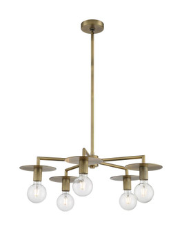 Bizet - 5 Light Chandelier with- Vintage Brass Finish (81|60/7245)