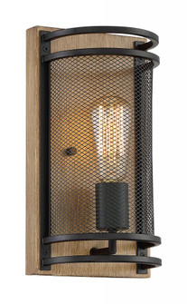 Atelier - 1 Light Sconce with- Black and Honey Wood Finish (81|60/7261)