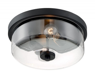 Sommerset - 2 Light Flush Mount with Clear Glass - Matte Black Finish (81|60/7268)