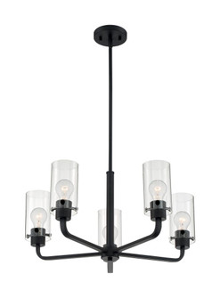 Sommerset - 5 Light Chandelier with Clear Glass - Matte Black Finish (81|60/7275)