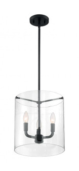 Sommerset - 3 Light Pendant with Clear Glass - Matte Black Finish (81|60/7277)