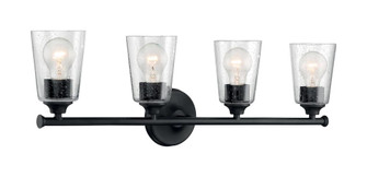Bransel - 4 Light Vanity with Seeded Glass - Matte Black Finish (81|60/7284)