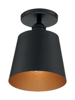 Motif - 1 Light Semi-Flush with- Black and Gold Accents Finish (81|60/7331)