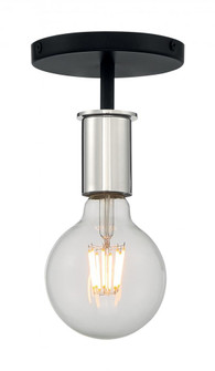 Ryder - 1 Light Semi-Flush with- Black and Polished Nickel Finish (81|60/7353)