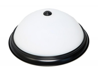 13'' LED Flush Dome Fixture; Mahogany Bronze Finish with Frosted Glass (81|62/1343)