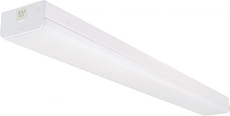 LED 4 ft.- Wide Strip Light - 40W - 5000K - White Finish - Connectible with Sensor (81|65/1146)