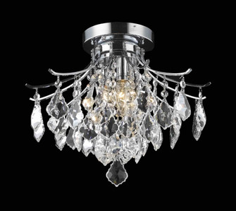 Amelia Collection Flush Mount D16in H12in Lt:3 Chrome Finish (758|LD8100F16C)