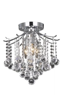 Amelia Collection Flush Mount D12in H12in Lt:3 Chrome Finish (758|LD8200F12C)