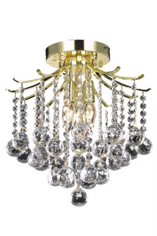 Amelia Collection Flush Mount D12in H12in Lt:3 Gold Finish (758|LD8200F12G)