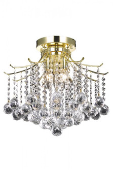 Amelia Collection Flush Mount D16in H12in Lt:3 Gold Finish (758|LD8200F17G)