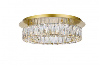 Monroe LED Light Gold Flush Mount Clear Royal Cut Crystal (758|3503F18G)