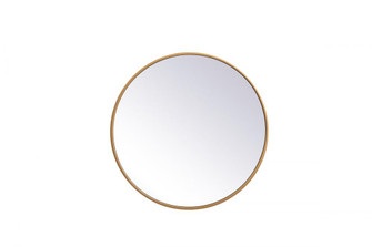 Metal frame round mirror 21 inch in Brass (758|MR4821BR)