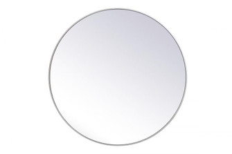 Metal frame round mirror 45 inch in silver (758|MR4845S)