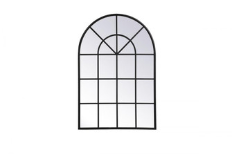 Metal windowpane mirror 32 inch x 47 inch in Black (758|MR613248BK)