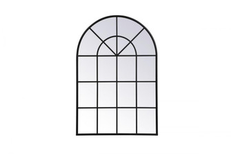 Metal windowpane mirror 36 inch x 53 inch in Black (758|MR613653BK)