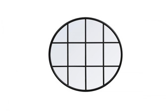 Metal windowpane mirror 32 inch x 32 inch in Black (758|MR633232BK)